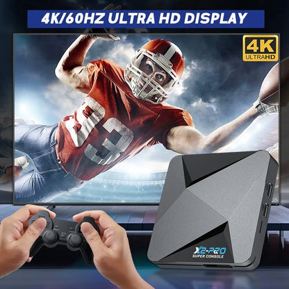 KINHANK X2 Pro Gaming Console with 4K Ultra HD display at 60Hz for stunning visuals and smooth retro gaming experience
