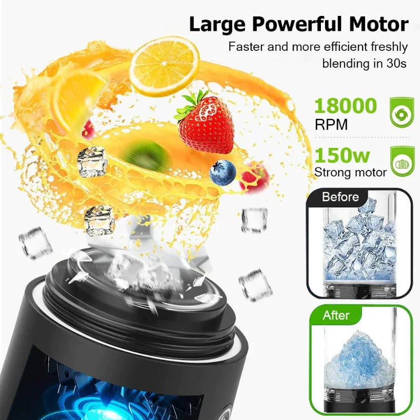 powerful portable blender with high-torque motor for fast and efficient blending of fruits and vegetables

