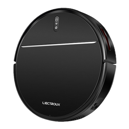 LIECTROUX M7S Pro Smart Robot Vacuum with 2500Pa suction, wet and dry cleaning, HEPA filter, Tuya WiFi app control, voice assistant support, and gyroscope navigation
