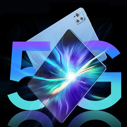Lumatab tablet  with 5G connectivity symbol on a dark background