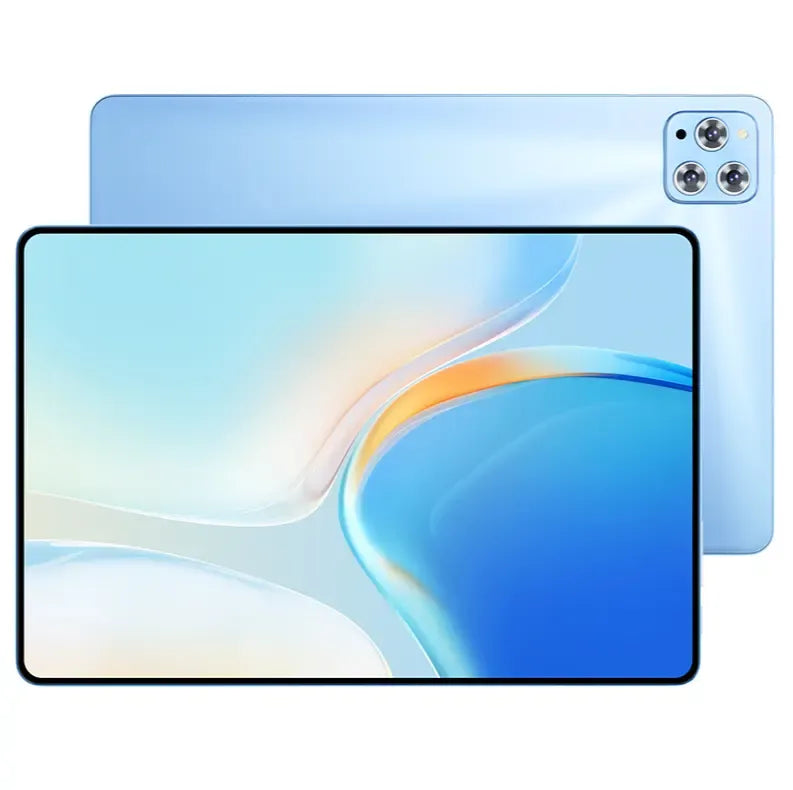 Lumatab tablet  with a gradient design on a white background