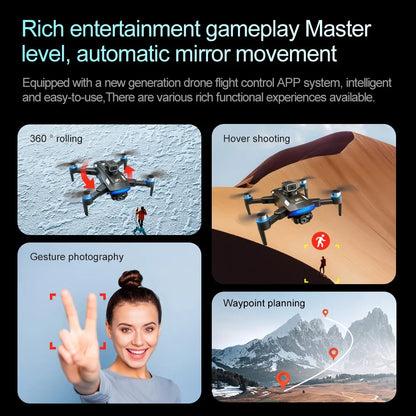 M6 drone offering rich entertainment features with master-level automatic mirror movement for dynamic aerial photography and gameplay-style control
