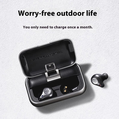 Close-up of Mifo O5 Plus Gen 3 earbud – ergonomic in-ear design with touch controls and waterproof IPX7 rating