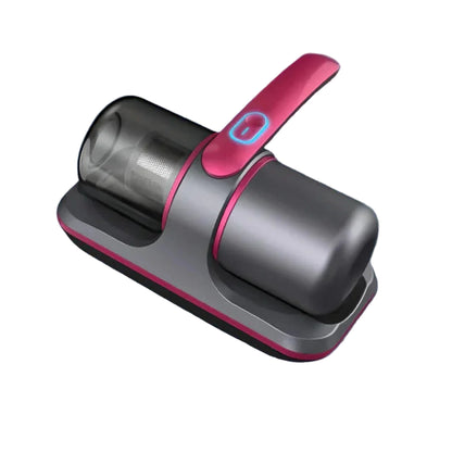 Gray and pink Mitelipik Vacuum Dust Bites device on a white background
