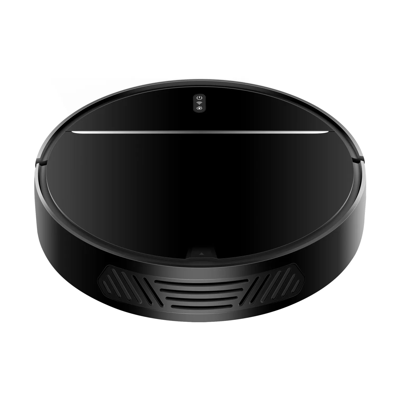 Black Moxier M7S Robot Vacuum cleaner on a white background