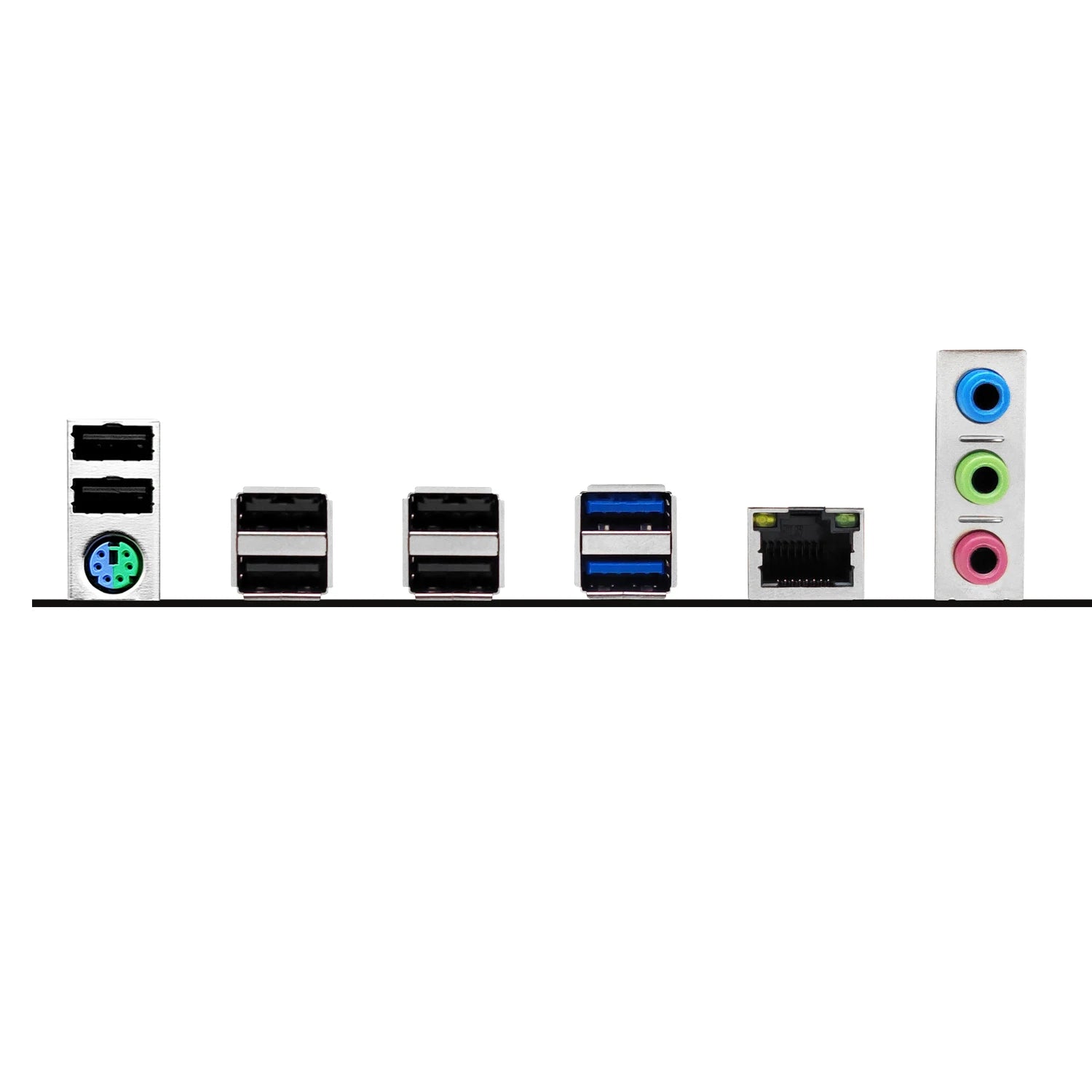 Collection of network connectors on a white background