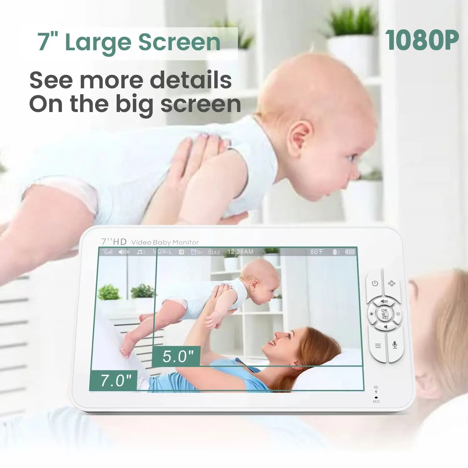 Smart Nomado Baby Monitor – Night Vision, Temperature Sensor, Two-Way Audio, and Portable Wireless Design | TechRova

