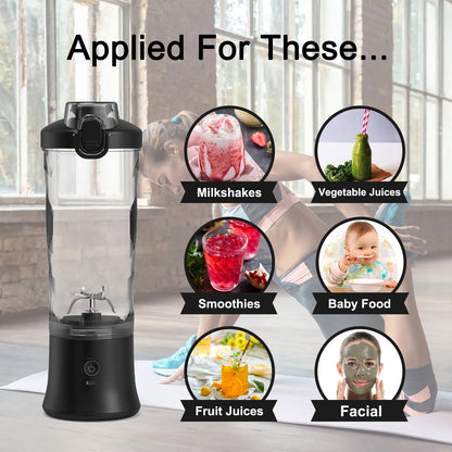 portable blender applied for smoothies, fruit juice, vegetable juice, baby food, facial drinks, and milkshakes

