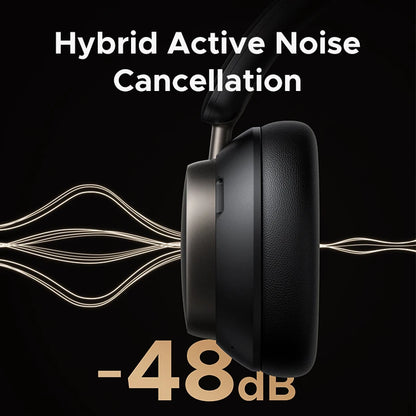 UGREEN HiTune Max5 earbuds with hybrid active noise cancellation technology, reducing ambient noise for a clearer and more immersive audio experience
