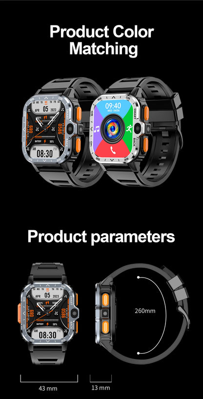 VALDUS 4G Android Smartwatch color options and technical specifications including RAM, storage, battery capacity, and display size
