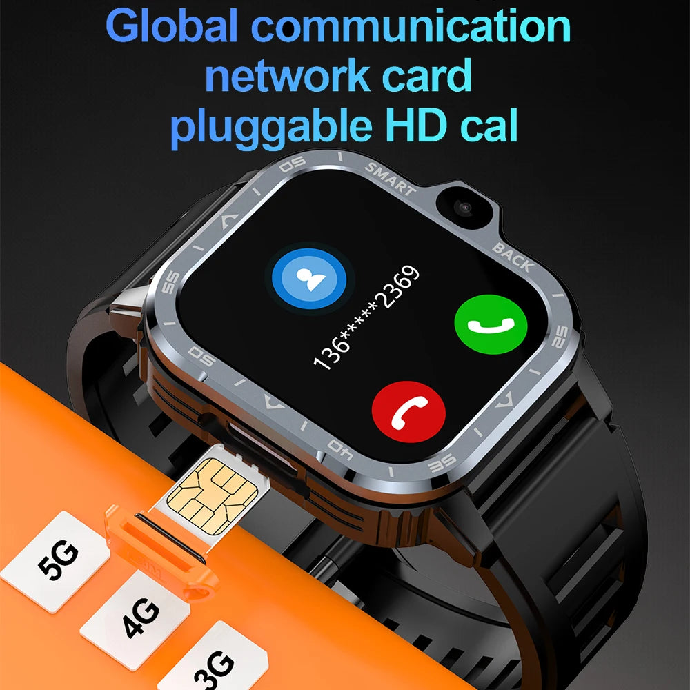 VALDUS 4G Smartwatch with global communication support, SIM card slot, and high-definition touch display