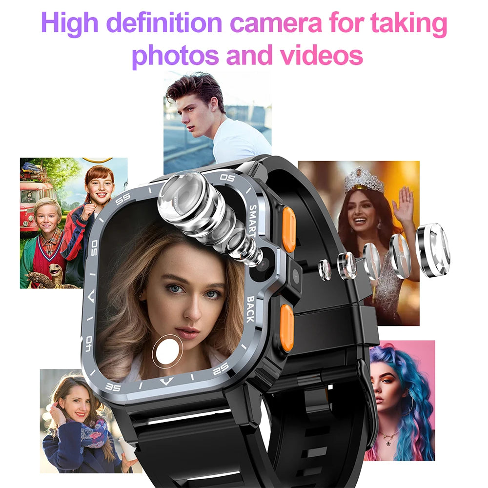 VALDUS 4G Smartwatch with high-definition dual cameras for capturing sharp photos and recording videos