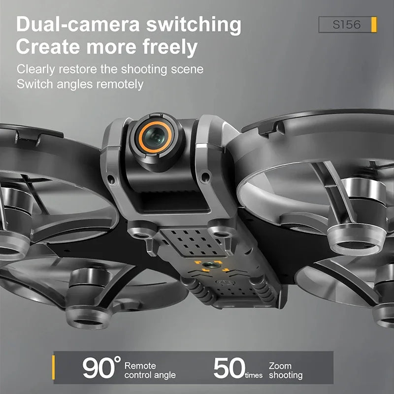 Xiaomi S156 drone with dual camera system allowing seamless switching between front and bottom views, enabling more creative and flexible aerial photography
