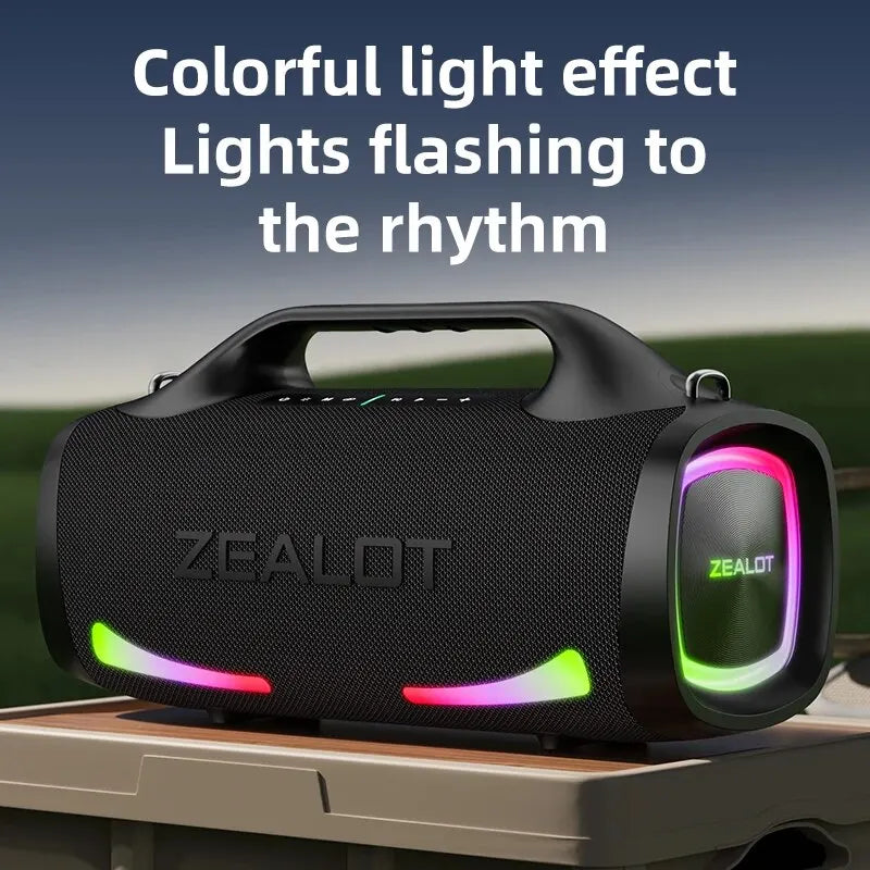 ZEALOT S79 Bluetooth Speaker with Colorful Light Effects Flashing to the Rhythm of the Music


