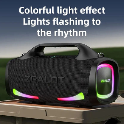 ZEALOT S79 Bluetooth Speaker with Colorful Light Effects Flashing to the Rhythm of the Music

